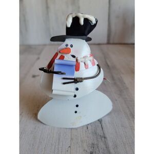 Metal Snowman Carol Baublehead Xmas figure home decor